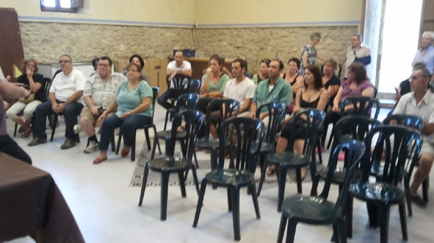 Un moment de la reunió que es va dur a terme a la Guàrdia dels Prats.