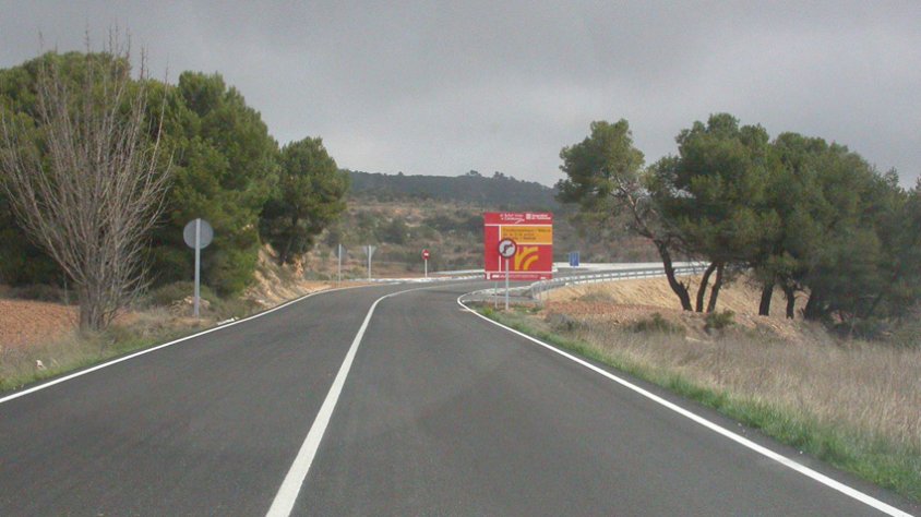 Una imatge de la C-14 al seu pas per la Conca de Barberà.