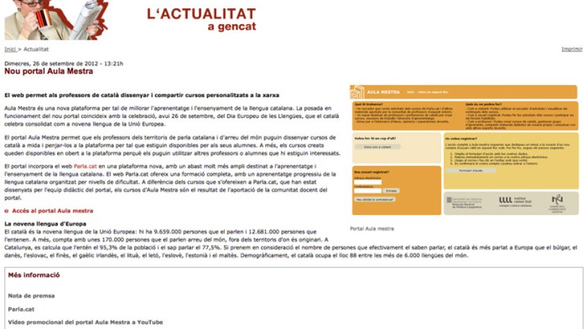 Nou portal Aula Mestra