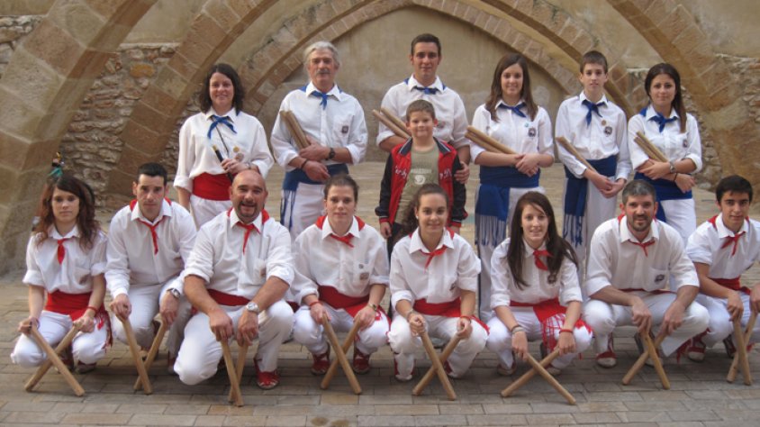 El grup de Bastoners de l’Espluga de Francolí que va formar part en aquesta trobada a la capital de l’Alt Camp.