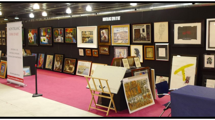 Estand de la sala d’art montblanquina a Barcelona, en l’anterior edició.