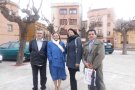 Visita de la cònsol peruana i el cònsol adjunt a l’exposició de pintures “Pinzellades Peruanes”