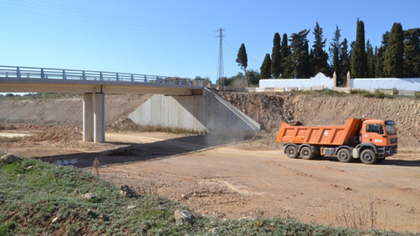 Les obres al tram Morell-Valls de l'A-27