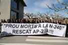 Acte reivindicatiu per exigir la gratuïtat del peatge de l’AP-2 Lleida-Montblanc