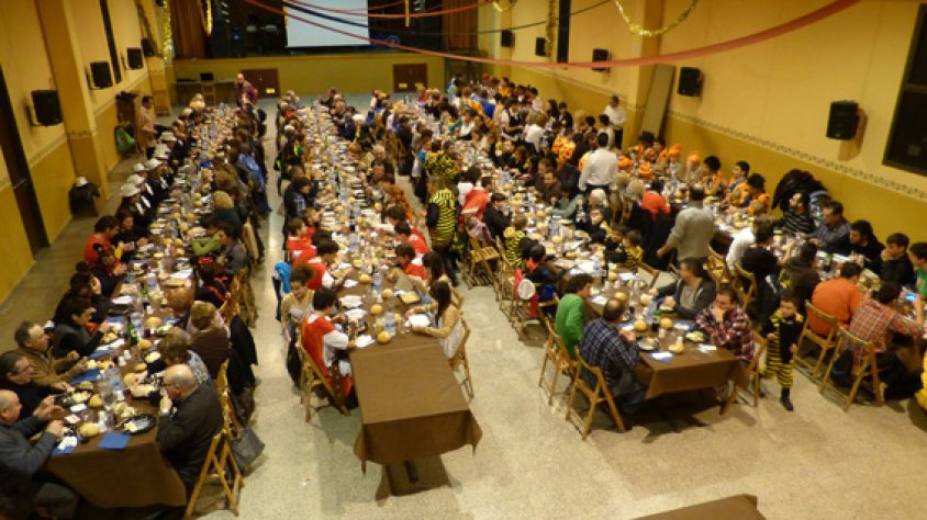 Sopar de Carnaval a Blancafort de l'any passat.