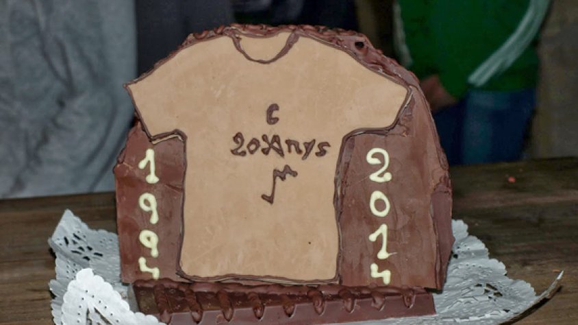 Pastís de celebració dels 20 anys