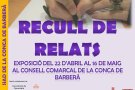 El recull de relats comarcal s’exposarà al SIAD amb motiu de la diada de Sant Jordi