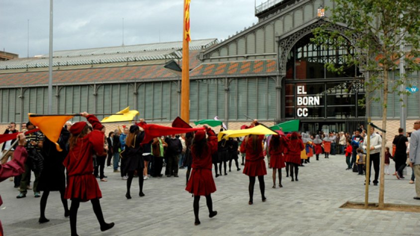 Imatge de la comitiva a Barcelona