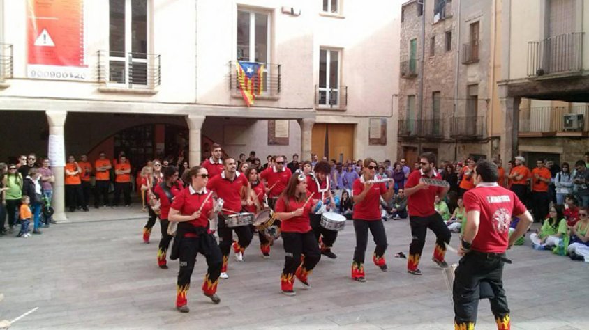 El grup de Tambors dels Diables de l'Espluga a Tàrrega