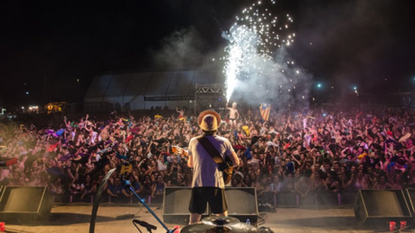 Imatge de la primera nit d'Acampada Jove