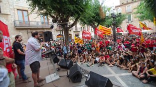 Acte polític de l'Acampada Jove
