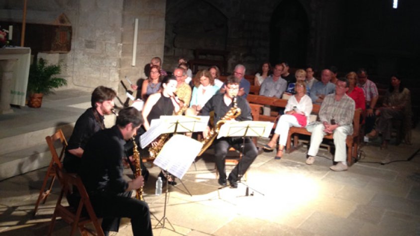 Imatge del concert que es va fer dissabte a Vallbona de les Monges
