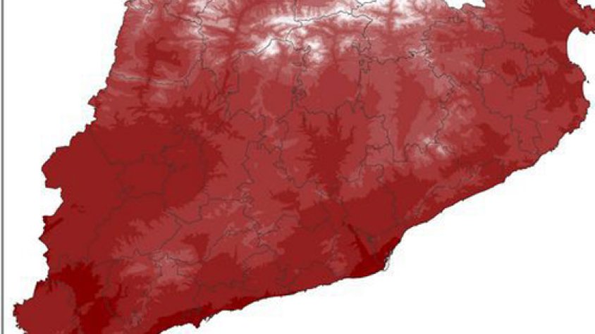 Temperatura mitjana del mes d'agost