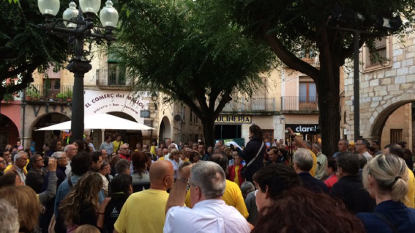 Moment de la lectura del manifest a Montblanc