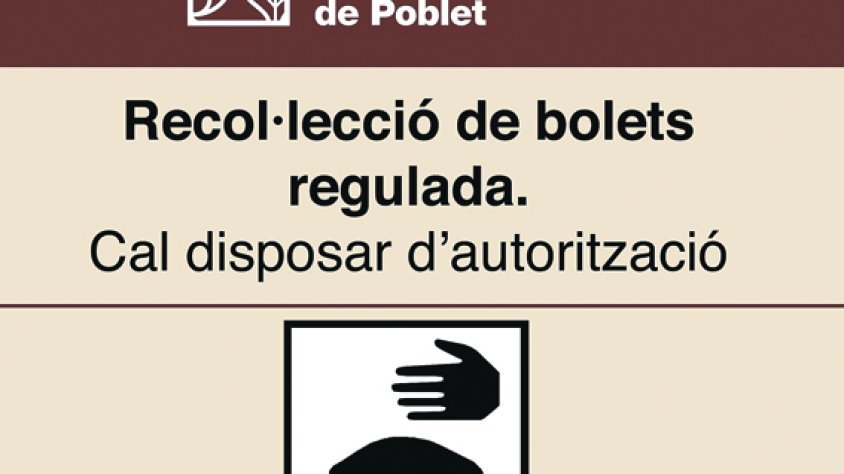 Cartell al Paratge Natural de Poblet