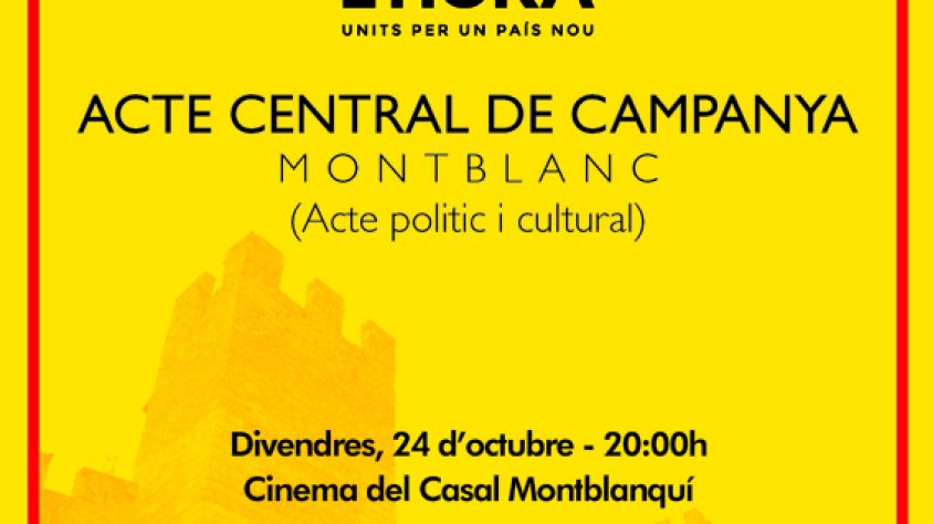 Cartell de l'acte central que es farà a Montblanc