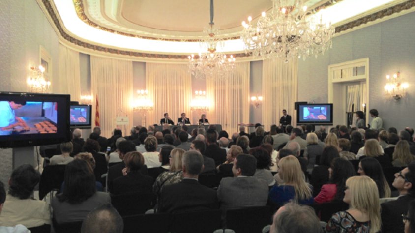 Instant de l'acte celebrat a Barcelona