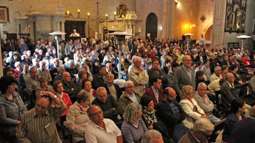 Presents a l'enterrament fet a l'església de Santa Maria de Montblanc