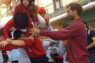 Els Torraires de Montblanc participen en el rècord de poms de dalt organitzat pels Xiquets de Cambrils