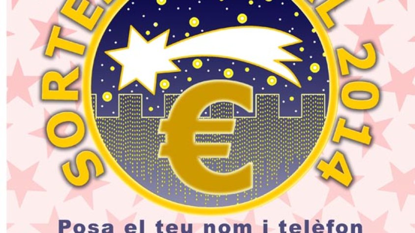 Cartell del sorteig de Nadal de la Unió de Botiguers