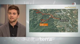 Eloi Cordomí, presentant la ruta feta a Montblanc