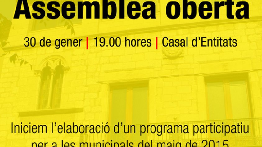 Part d'un dels cartells anunciant l'assemblea