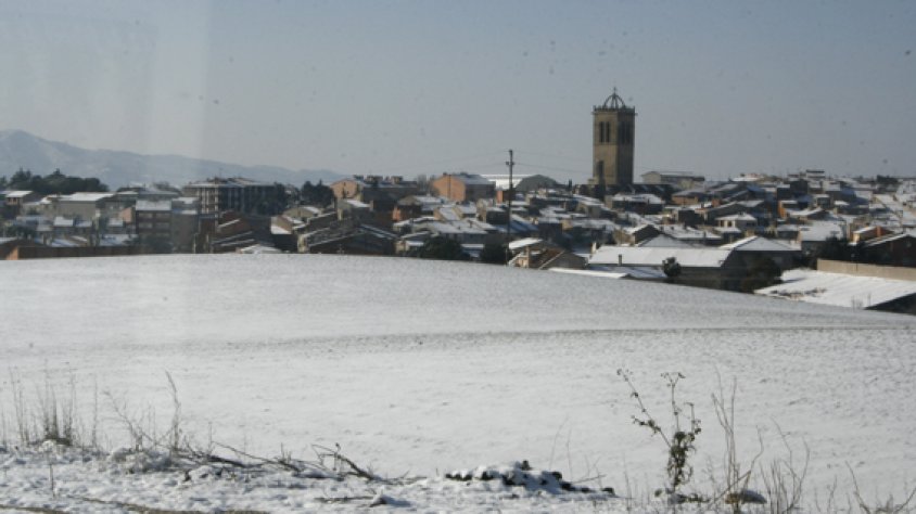 Santa Coloma de Queralt, en la nevada de fa uns anys