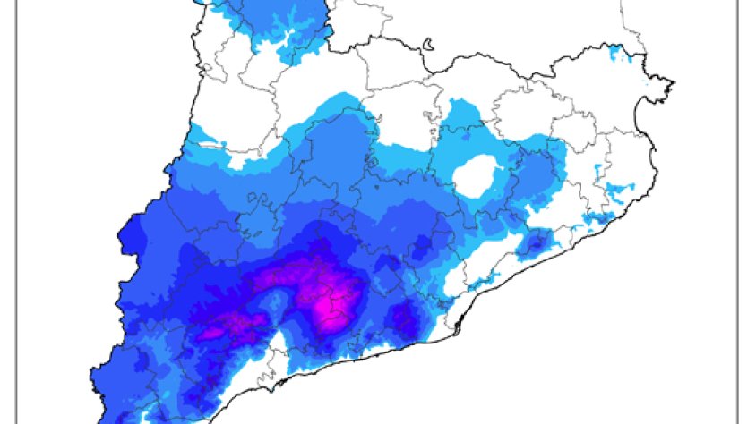 Gruix de neu del 4 i 5 de febrer de 2015