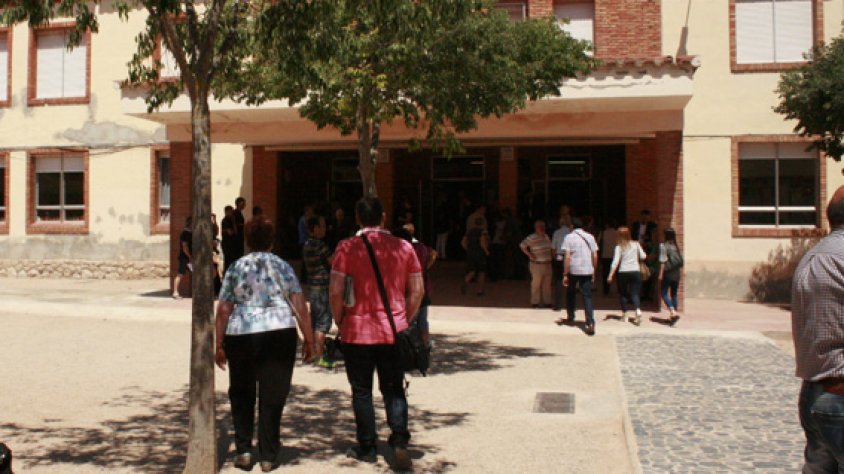 Imatge del col·legi electoral de Montblanc, aquestes eleccions municipals