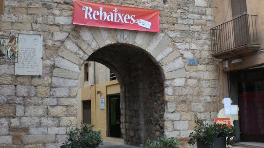 Pancarta situada al Portal de Bové