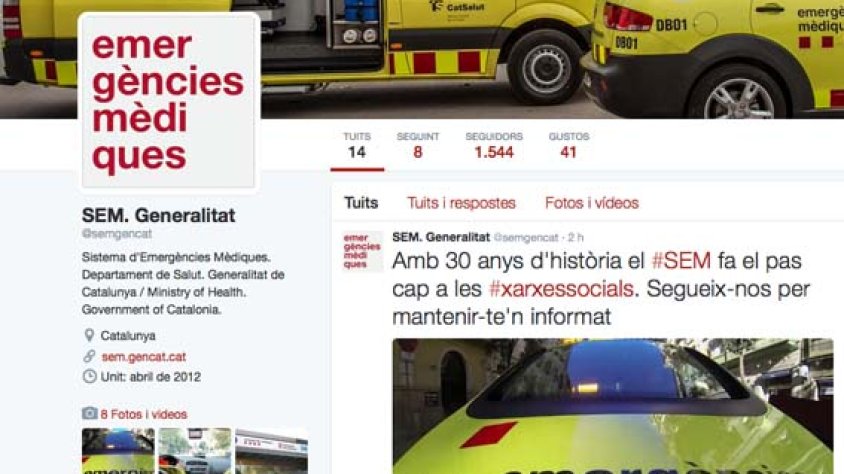 Captura de pantalla del twitter del SEM