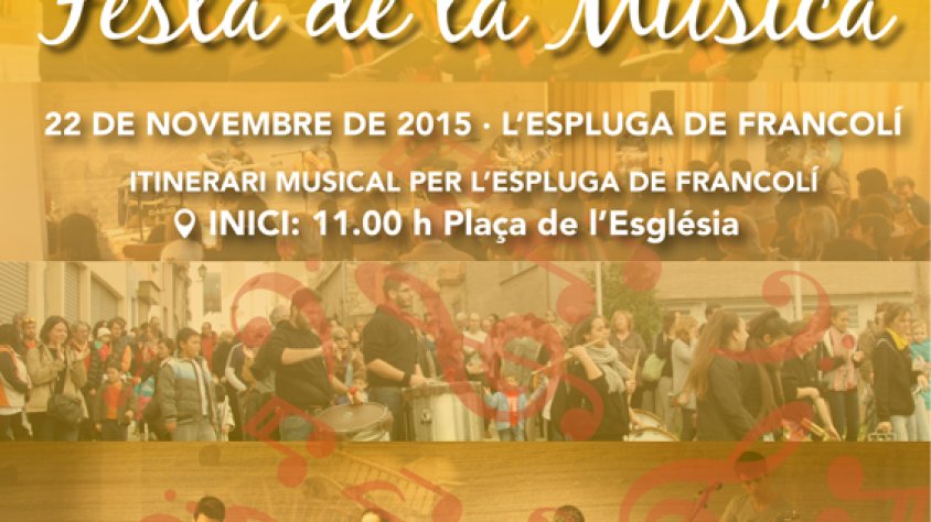 Part del cartell de la Festa de la música 2015 a l'Espluga de Francolí