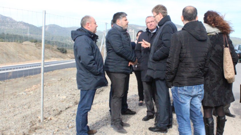 La roda de premsa es feia a les obres de l'A-27 a l'alçada de Masmolets