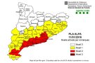 Risc d’incendi forestal nivell 1 a la Conca de Barberà