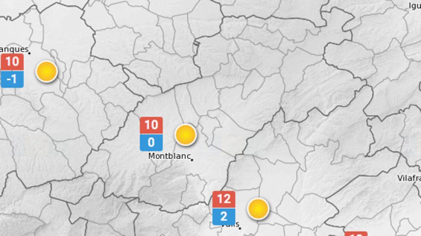 Temperatures previstes per aquest dimarts al matí a la comarca
