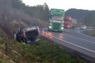 Sortida de via d'un tot terreny a la C-14 a l'altura de Vilaverd