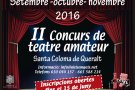 Obertes les inscripcions del II Concurs de Teatre Amateur de Santa Coloma