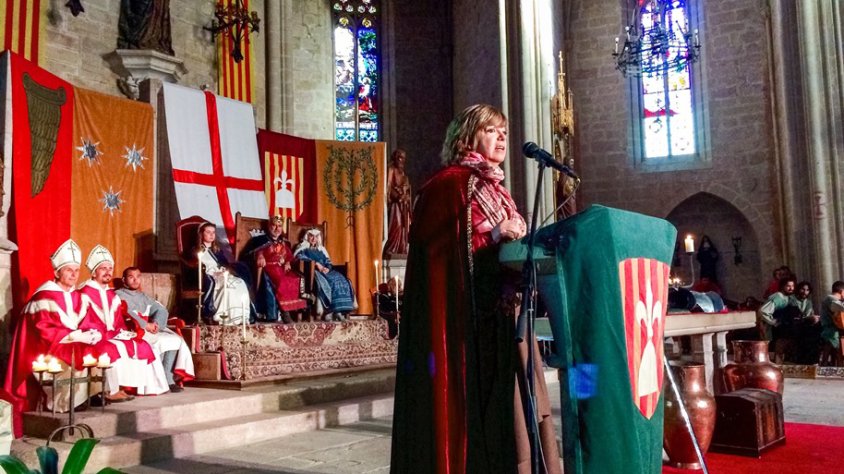 La consellera de Governació, Administracions Públiques i Habitatge, Meritxell Borràs, a l'acte de cloenda de la 29a Setmana Medieval