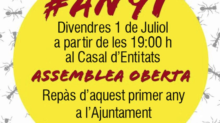Cartell d'aquesta assemblea oberta de la CUP de Montblanc