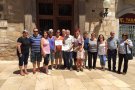 L'actualització del marcador de les Festes, amb el Grup Sardanista i els Guies de Montblanc