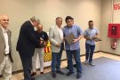 El montblanquí Xavier Gistas rep la insígina d'argent de la Representació Territorial de Bàsquet