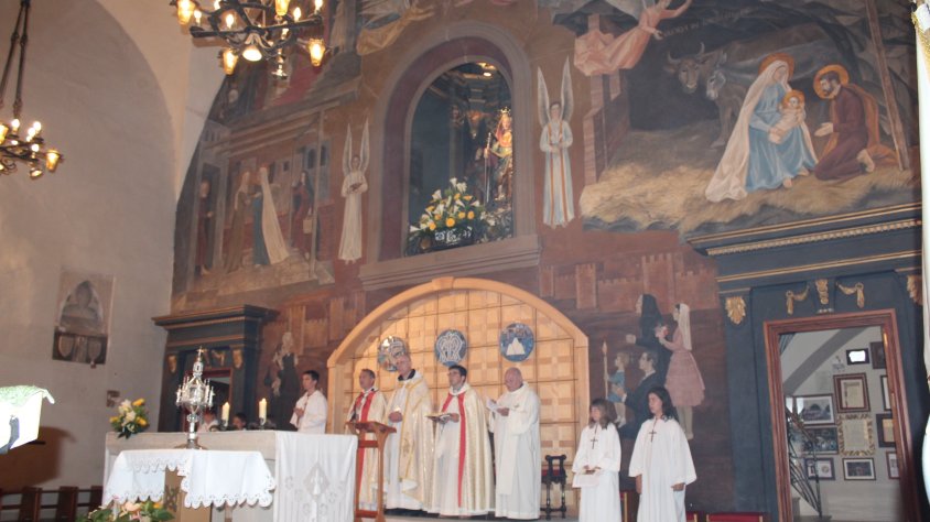Novena presidida pel Pare Octavi Vilà, Abat de Poblet