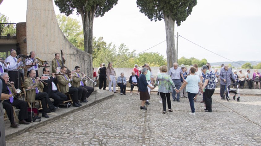 Un intant de la celebració d'aquest dilluns a l'ermita dels Sants Metges de Sarral