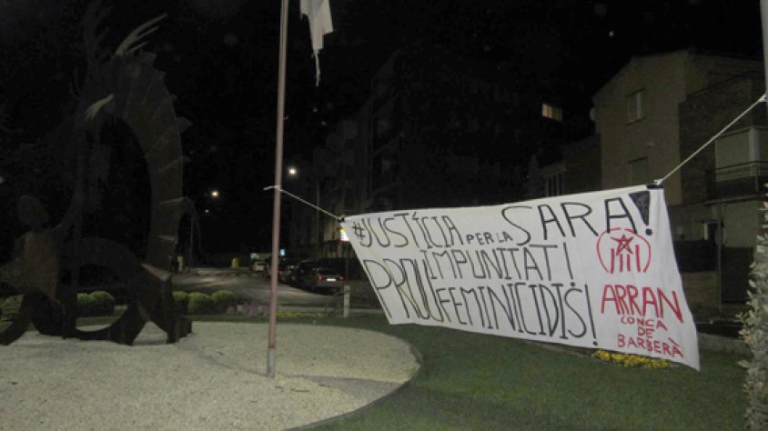 Una de les pancartes que ha penjat Arran Conca de Barberà