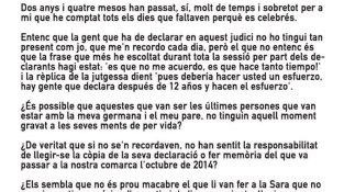 Comunicat que també s'ha compartit a les xarxes socials