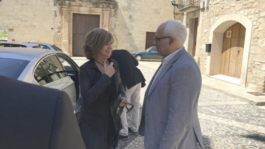 Un moment de la visita a Solivella