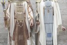 Els Gegants Faraons de la ciutat de Lleida, a la Convidada dels Veguers de la Festa Major