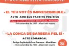 La Conca de Barberà enceta la campanya pel  Sí al referèndum de l’1 d’octubre