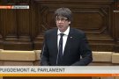 Puigdemont proposa que el Parlament suspengui els efectes de la declaració d’independència