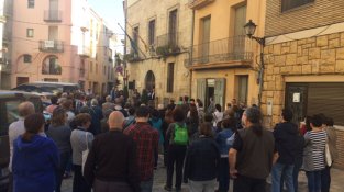 Concentració a l'Espluga de Francolí